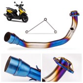 改装 适用于BWS125 踏板摩托 迅鹰125 .前段排气管 排气管改装