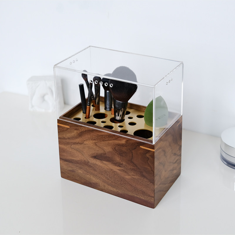 实木防尘带盖化妆刷收纳s盒美妆刷眉笔眼线眼影筒收纳桶桌面置物,收纳整理,化妆刷收纳盒/桶,淘宝优惠券,粉丝福利购,淘宝优惠卷