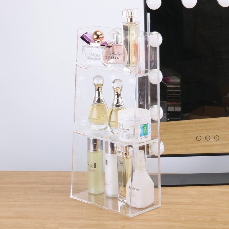 化妆品收纳盒亚克力镜柜分层置物架窄多J层浴室梳妆台香水桌面整