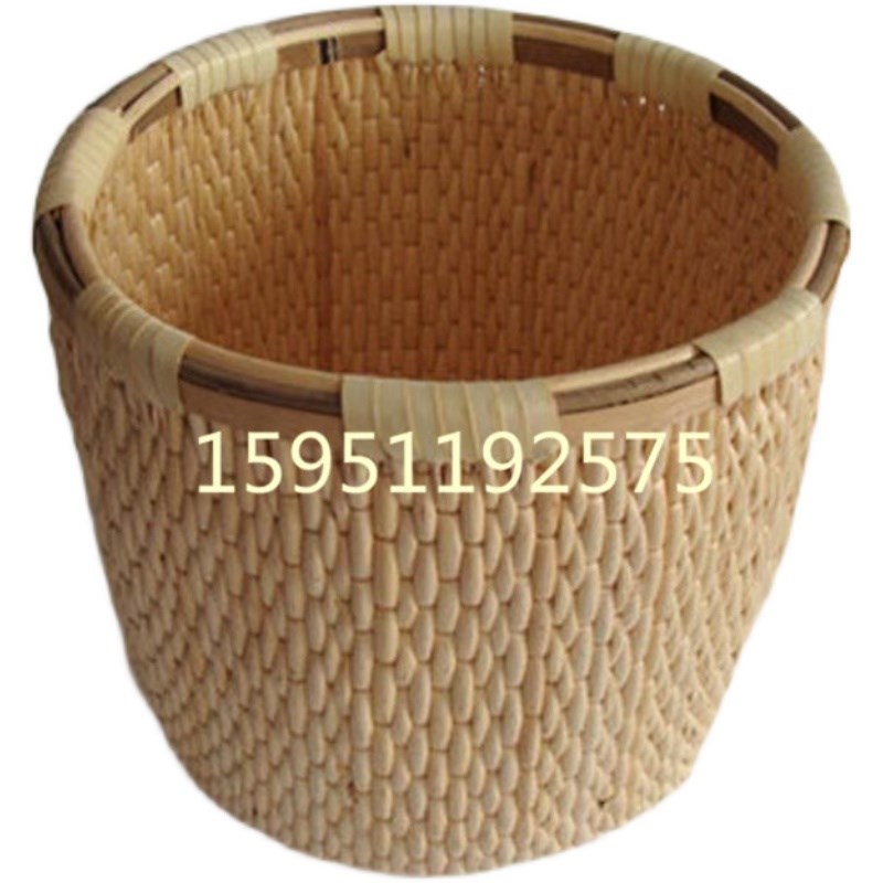 纯手工柳条笆斗米k斗芭斗民间工艺柳编家用枊筐枊匾栲栳 竹筐 竹