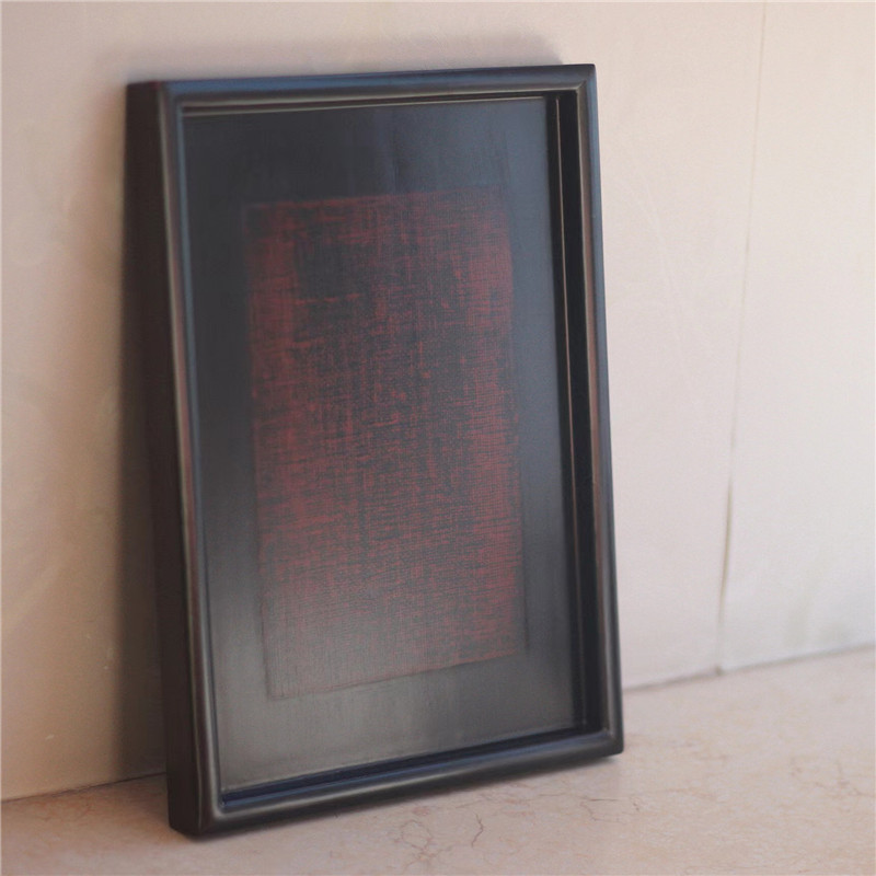 日式原木漆器黑色茶盘餐M盘木盘 侘寂风