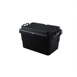 收纳箱防水防潮防尘n防霉户外露营汽车车载后备储物箱子整理箱黑