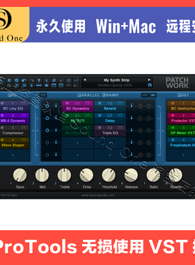 蓝猫桥接器 BlueCat'sPatchWork ProTools使用VST/VST3插件通道条