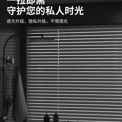 卫生间免打孔防窥百叶窗帘防水遮光升降卷J帘2025新款铝合金遮挡