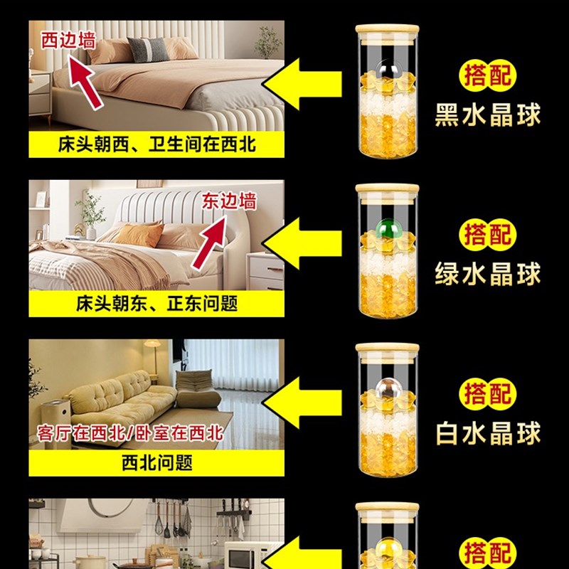 安忍水瓶子床头朝西厕所西北角A五黄二黑六帝钱五帝钱安仁水摆件