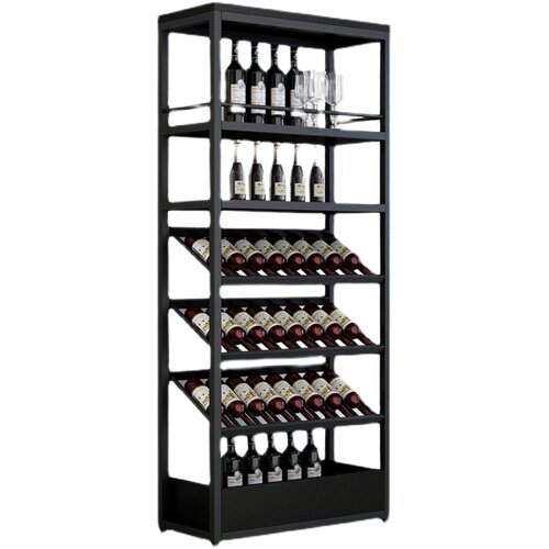 红酒柜子家用酒架酒吧落地酒柜葡萄酒红酒K收纳展示架置物架酒杯