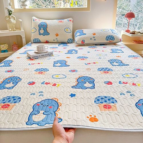 新款乳胶凉i席三件套可水洗空调席冰丝凉L