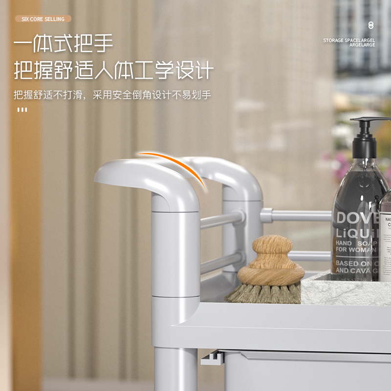美容小推车美容院置物架塑料工y具车医用治疗车收纳手推车收纳推