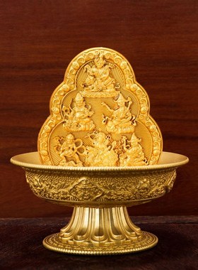 藏传纯铜水陆供黄财神供六财神随身六姓财神藏巴拉佛Z堂供奉摆件