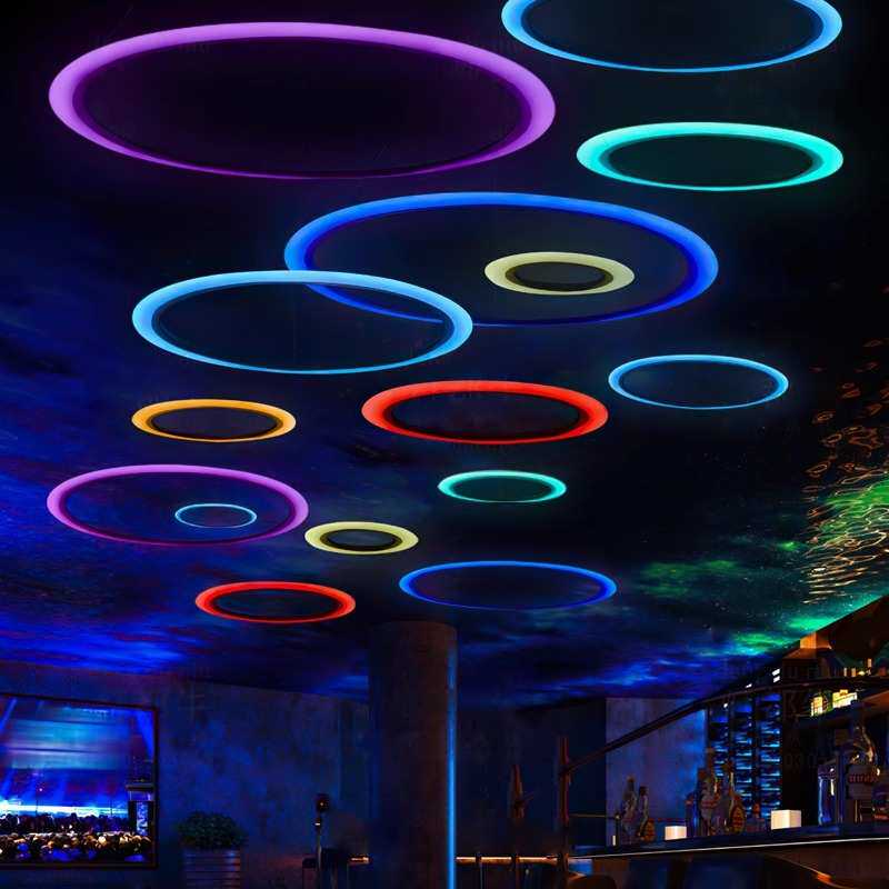 外贸出口网红七彩氛围灯酒吧灯电玩城游戏厅游乐场娃娃机室吊灯