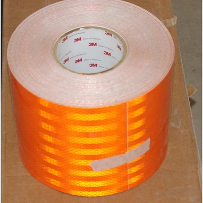 橙色带 车反光贴 橙色反光条槽车罐车车身橙黄色反光标识15CM车贴