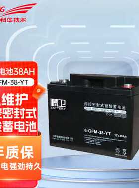 科华精卫电池38AH UPS免维护铅酸蓄电池 EPS电池直流电池 12V