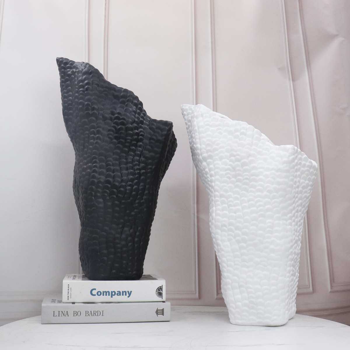 简约现代创意树脂几何鳞片纹理花器花瓶样板间花插客厅桌面摆件,机械设备,其他机械设备,淘宝优惠券,粉丝福利购,淘宝优惠卷