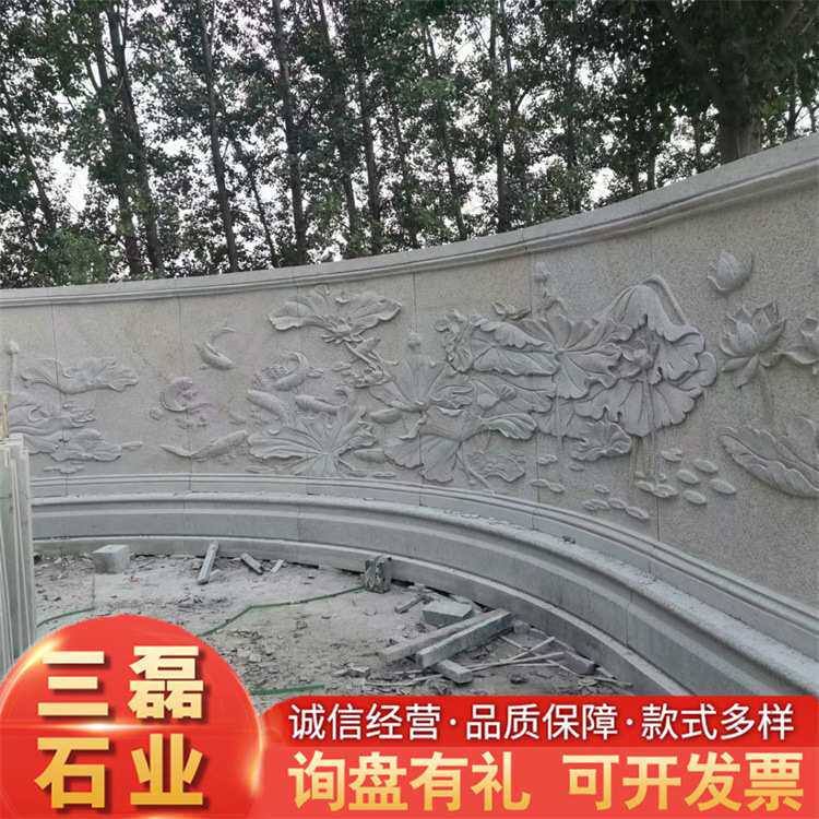 古建园林青石壁雕 中式欧式镂空浮雕壁画 别墅庭院大理石影壁画墙