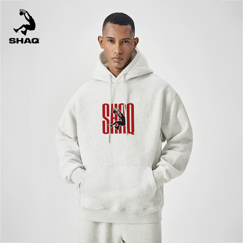 SHAQ奥尼尔卫衣2025新款春秋季薄款男运动服休闲宽松连帽上衣长袖