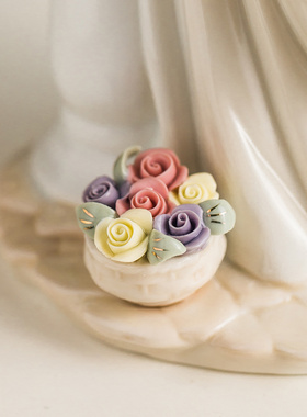 欧式田园家居装饰品西洋女人物陶瓷客厅I卧室酒柜玄关摆件结婚礼