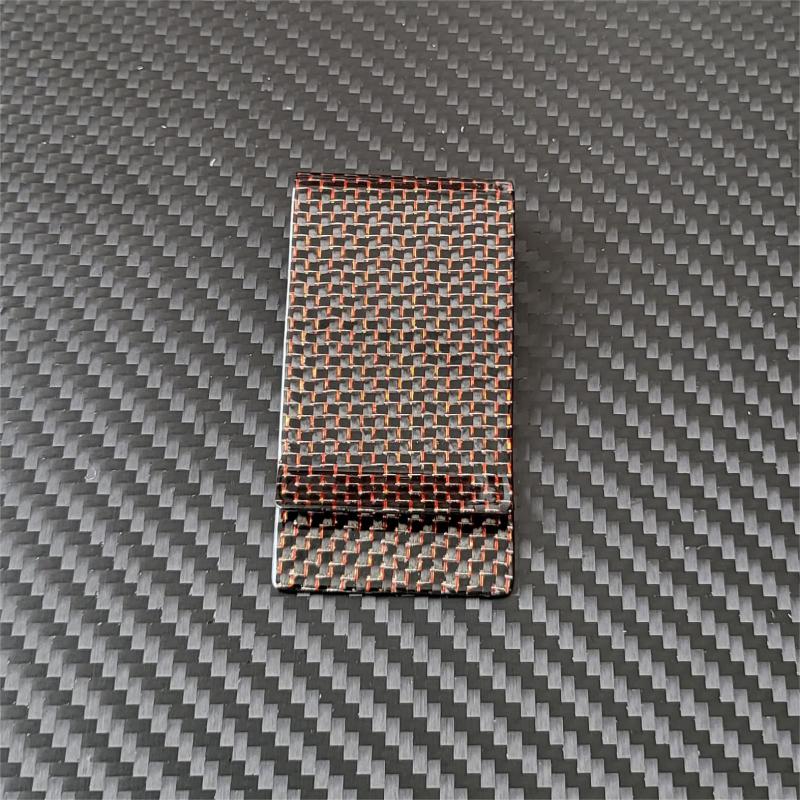 碳纤维锻造d纹钱夹零钱夹卡夹票据夹车用零钱信用卡身份证收纳夹