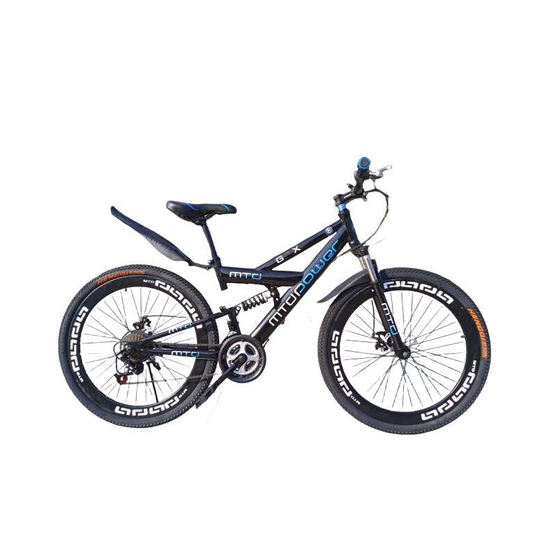 双减震山地车e双碟刹带后座可带人软尾变速山地自行车2624男女单