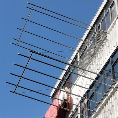 3.3米不伸缩晾l衣杆家用晒衣杆阳台杆晾衣架固定式外墙搭台杆单杆