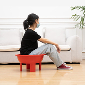 男女免蹲坐浴圆形盆n高脚塑料四脚盆加厚老人孕妇泡脚足浴盆洗衣