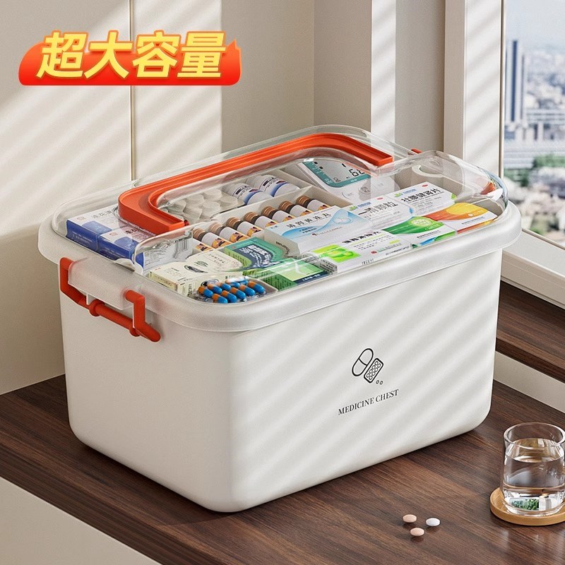 德国药箱家庭装药品收纳家用医药箱大容量药物P多层大号急救医疗
