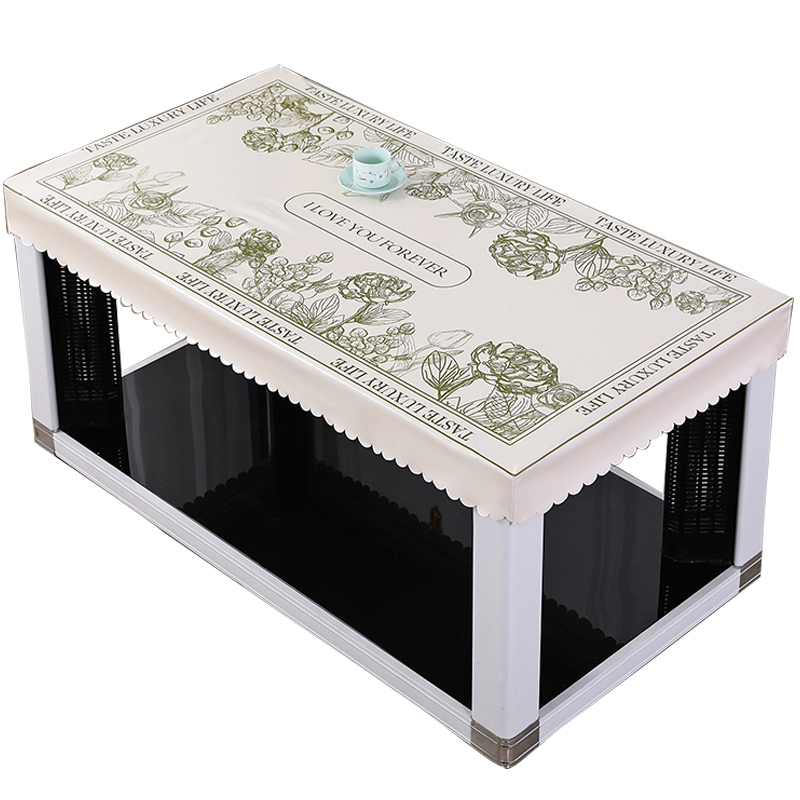 烤火桌皮罩防水防油防烫长方形茶几桌布夏M季免洗餐桌布电炉取暖