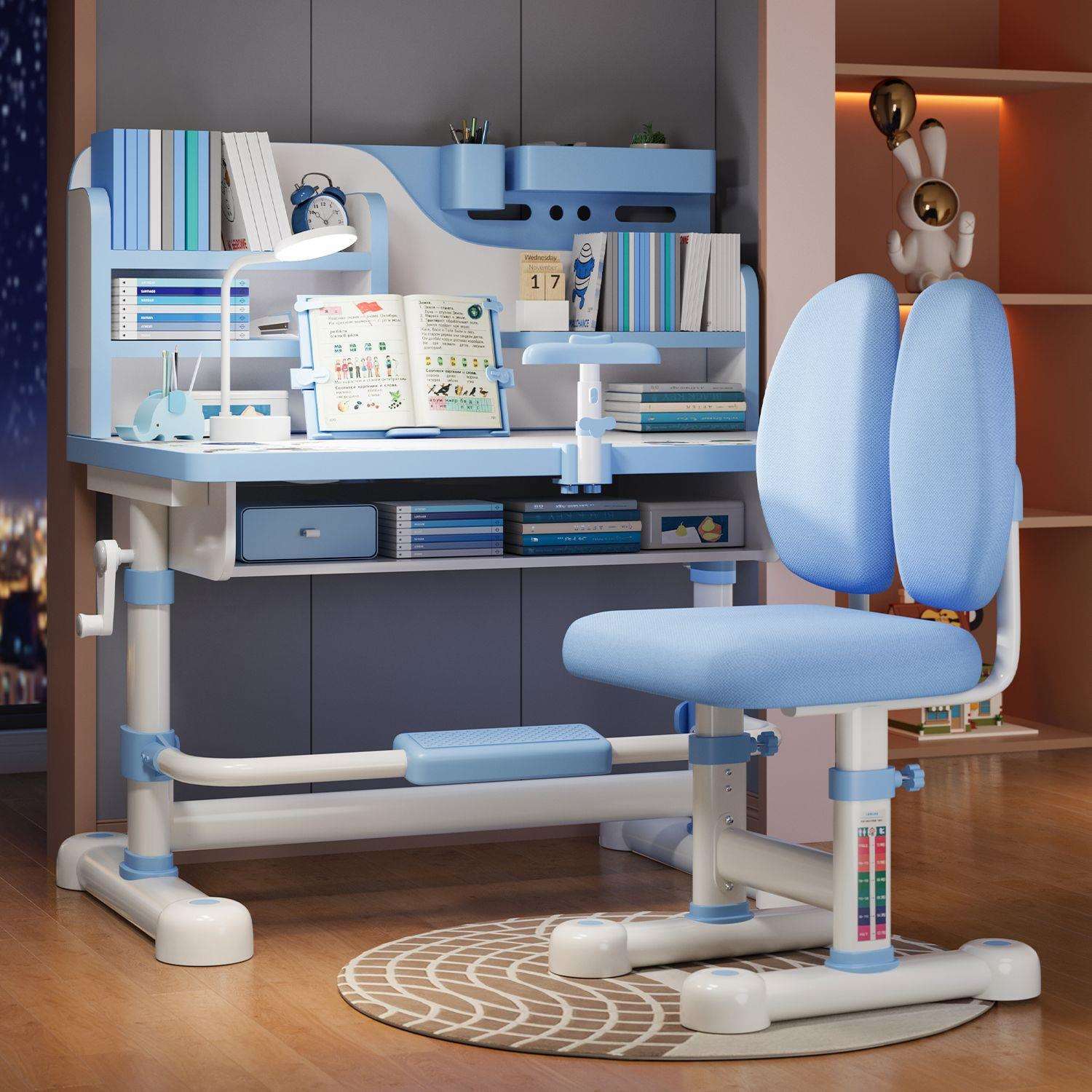 小孩调书桌写字桌可户外学生多功能升降儿童学习桌户外桌椅套装