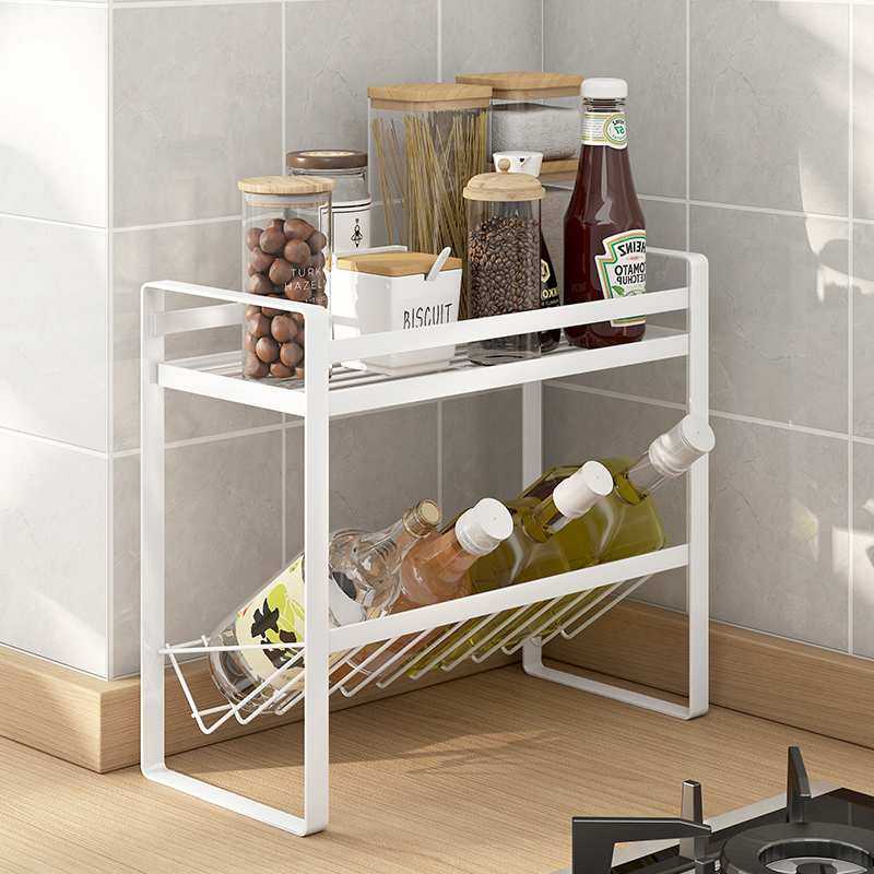 厨房调料置物架台面二层家用多功能油盐酱醋调味料品小型窄收纳架,3C数码配件,USB灯,淘宝优惠券,粉丝福利购,淘宝优惠卷