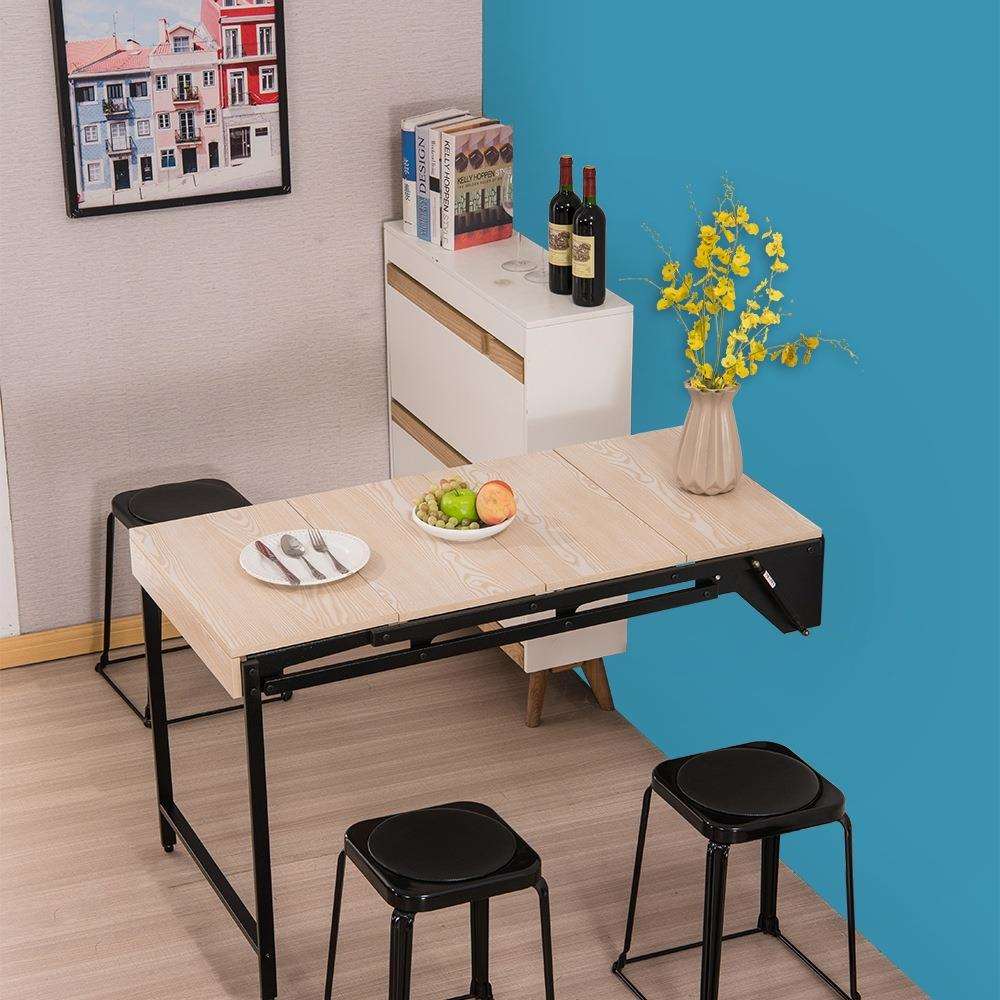 壁挂式变形折叠餐桌挂墙伸缩餐桌多功能架阳台置物架小户型隐形桌