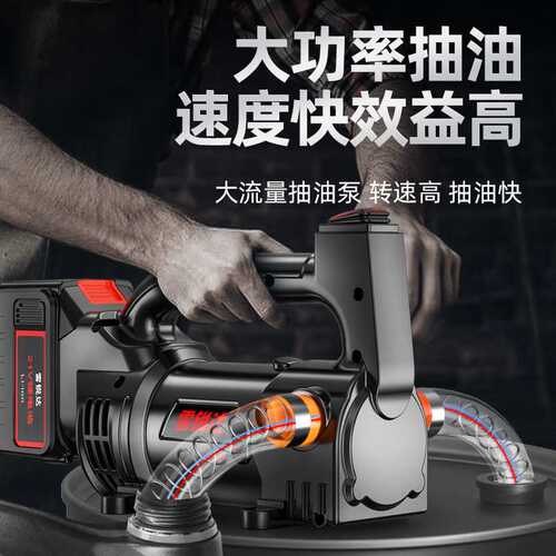 锂电电动抽油泵小型12V24V220V柴油泵加油机抽水泵抽油自吸泵