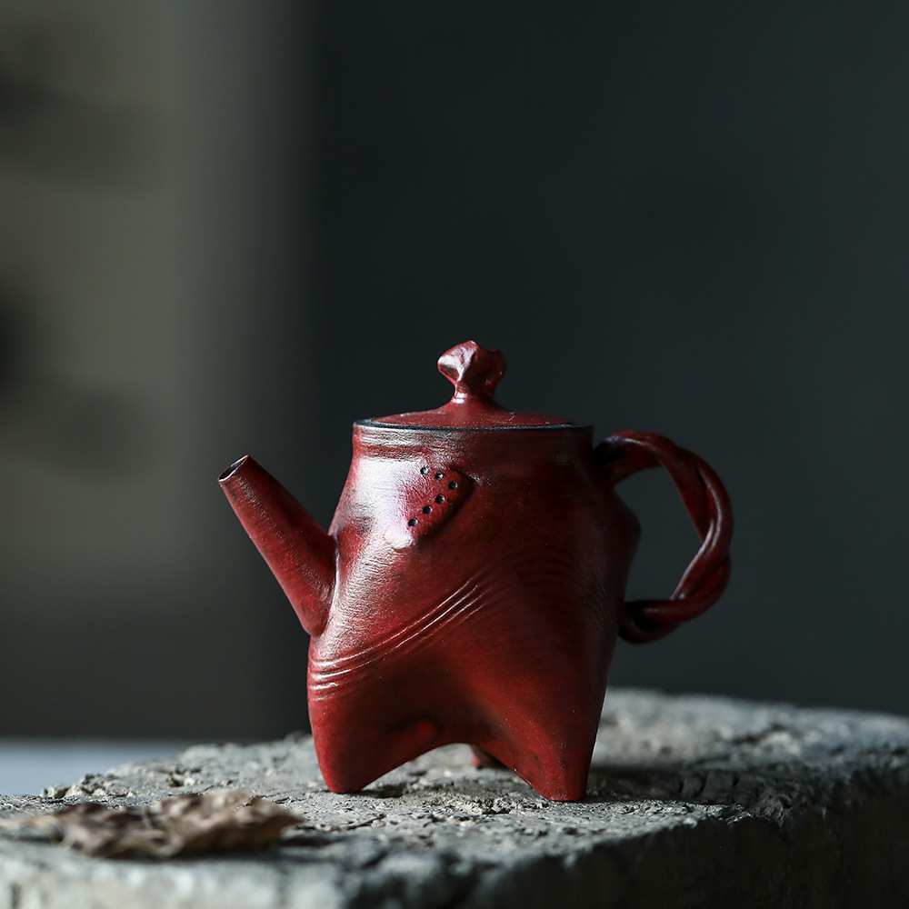 晴先生纯手工茶壶黑陶壶功夫泡茶壶景德镇茶具复古侧把壶 150ml