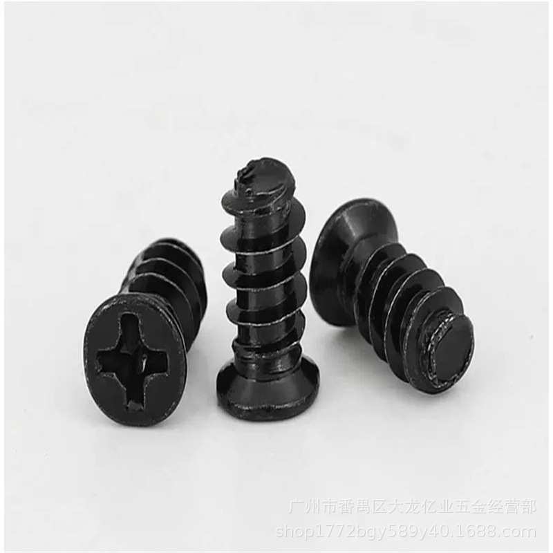 不锈钢304/镍/黑/电脑机箱风扇螺丝 KB 十字沉头平尾自攻螺钉 M5