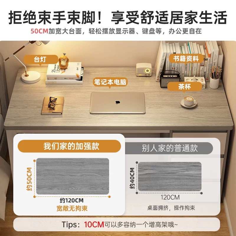 电脑桌台式工作桌带抽屉学生家用学习写字桌出租卧室简易办公桌子