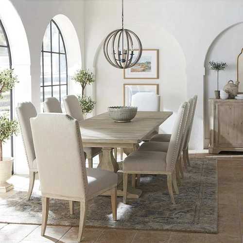 做旧美式实木餐桌椅咖啡厅桌子法式复古长条桌别墅客厅茶桌工作台