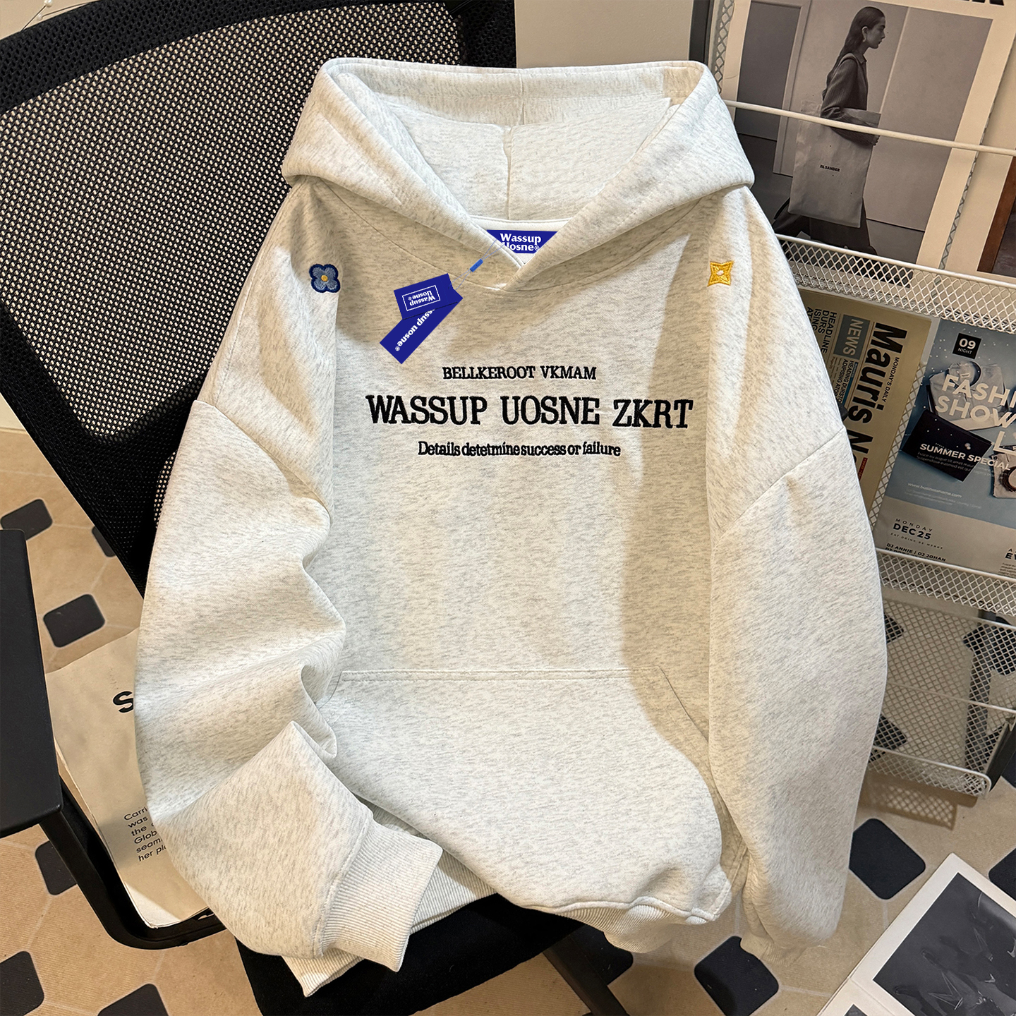 【重磅硬挺】廓形重磅连帽卫衣男