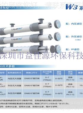 供应台38338湾LIQUA滤T叠EC大6流量折滤芯壳W3MF-040.IN