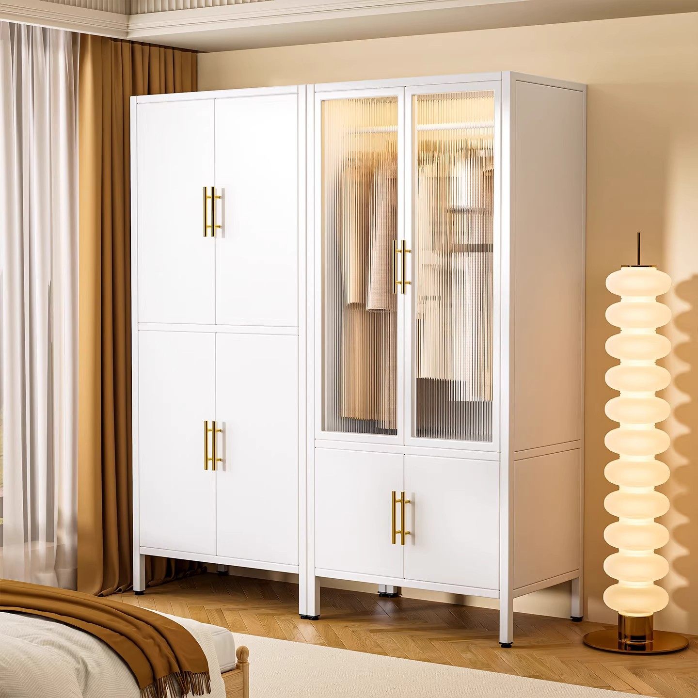 钢制衣柜家用卧室出租房用简易衣架带门防尘组合衣橱衣帽间收纳柜,智能设备,其他智能配件,淘宝优惠券,粉丝福利购,淘宝优惠卷