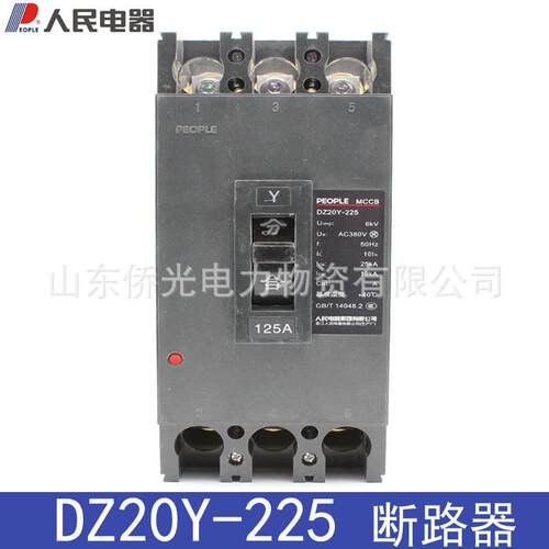 人民电器DZ20Y-225/3300 225A 200A 160A空气开关塑壳断路器三相