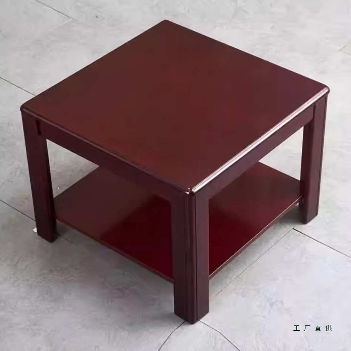 新中式大茶几餐桌两用家用实木茶桌现代创意茶台简易办公茶几方几