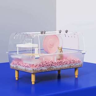 仓鼠笼金丝熊笼子星空亚克力透明笼60基础笼专用豪华造景别墅裸笼
