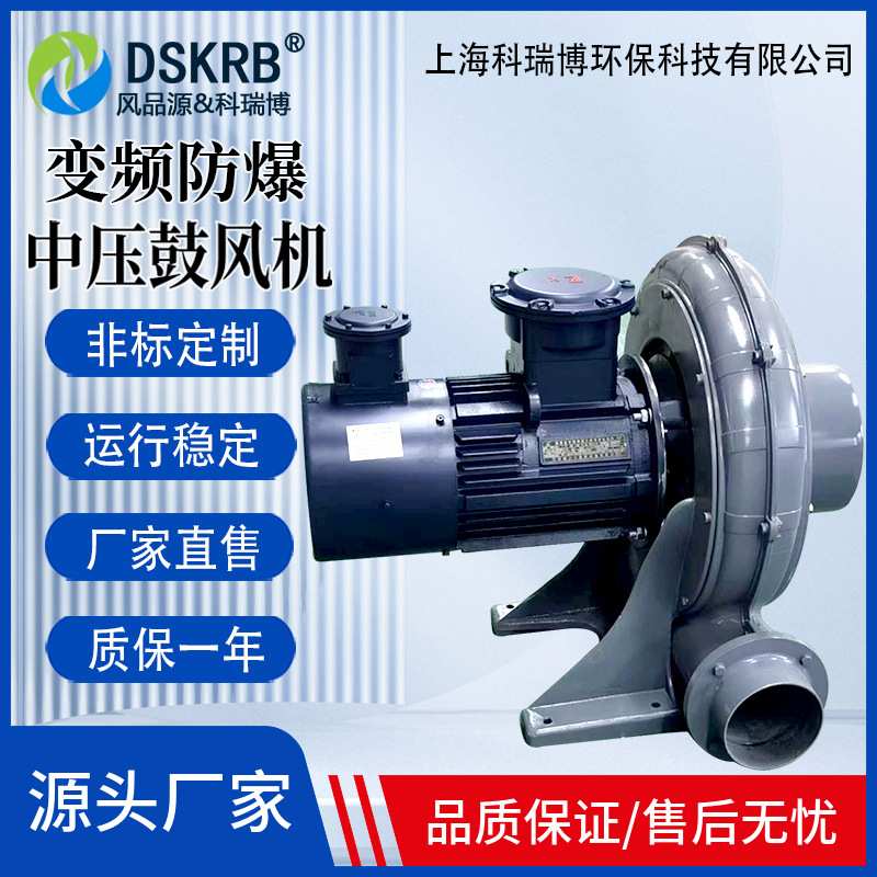 4KW铝壳防爆助燃耐温风机厂家 FX150吸水雾用中压鼓风机可定CT4