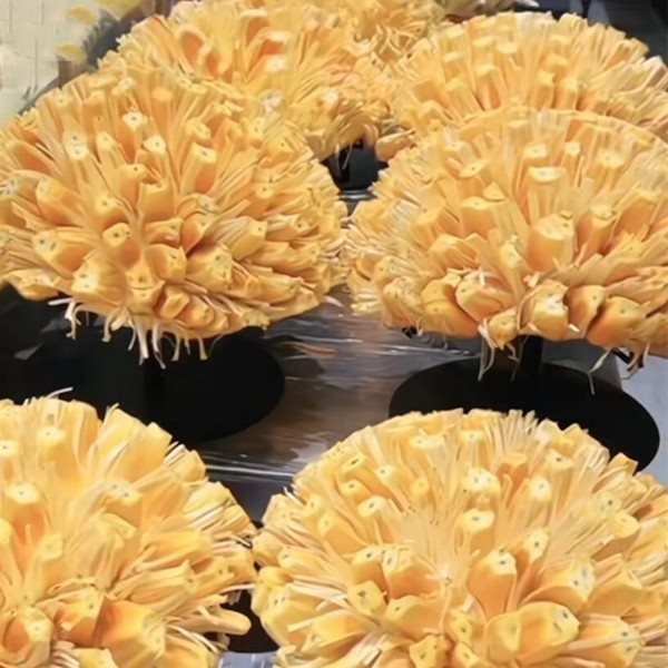 菠萝蜜展示架旋转陈列架水果店超市加厚剥菠萝蜜开花支撑