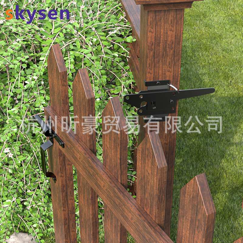 美式花园篱笆护栏门闩 篱笆插销 护栏门锁 自锁落锁 跨境货源