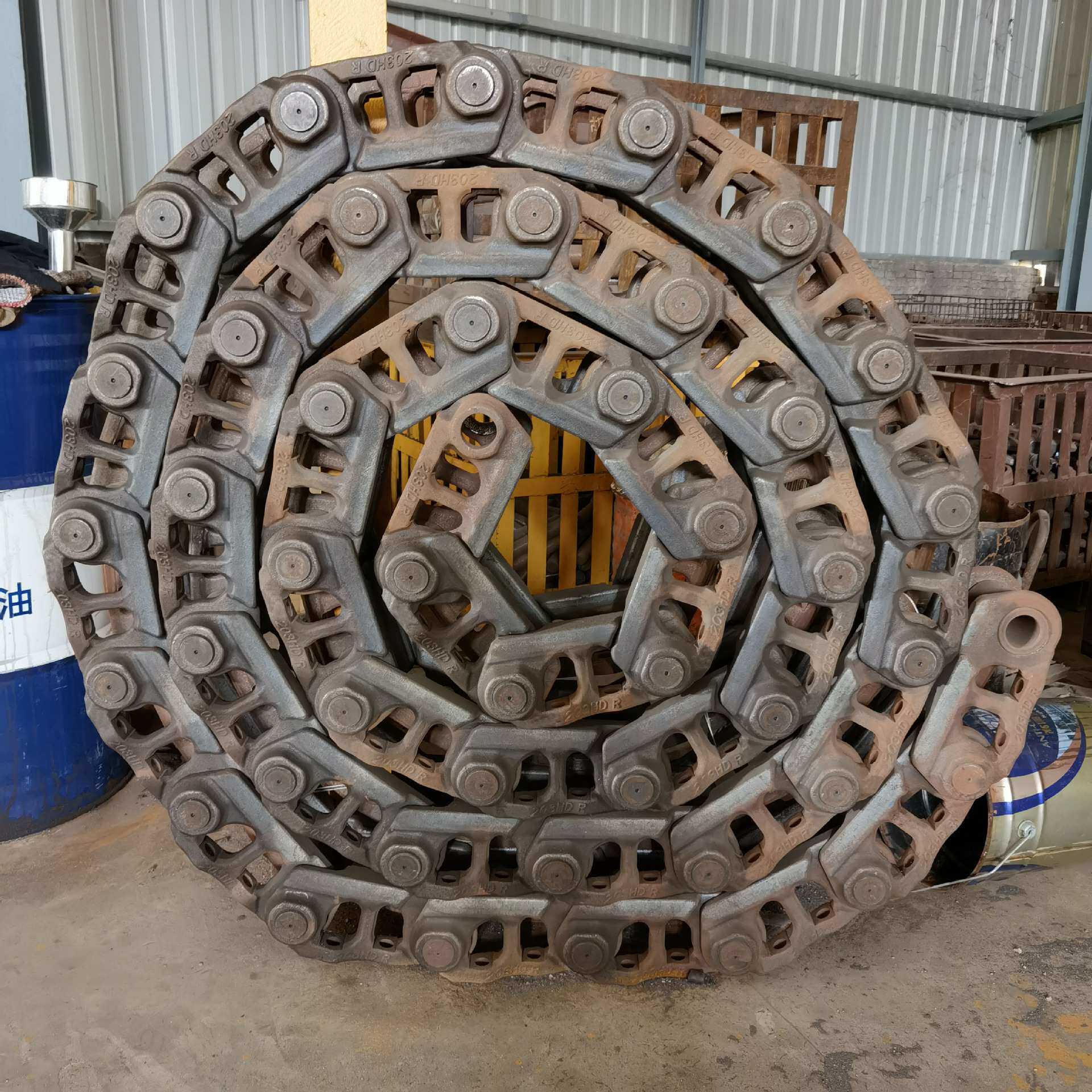 现货供应PC100链条EX链轨四轮一带履带链筋配件链条