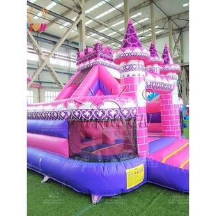 充气蹦床滑梯跳床公主城堡户外儿童乐园大型淘气堡外贸工厂免搭建