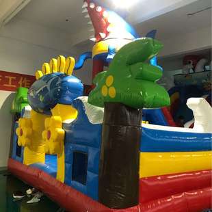 充气城堡滑梯蹦床户外儿童充气滑梯组合公园广场户外摆摊游乐设备