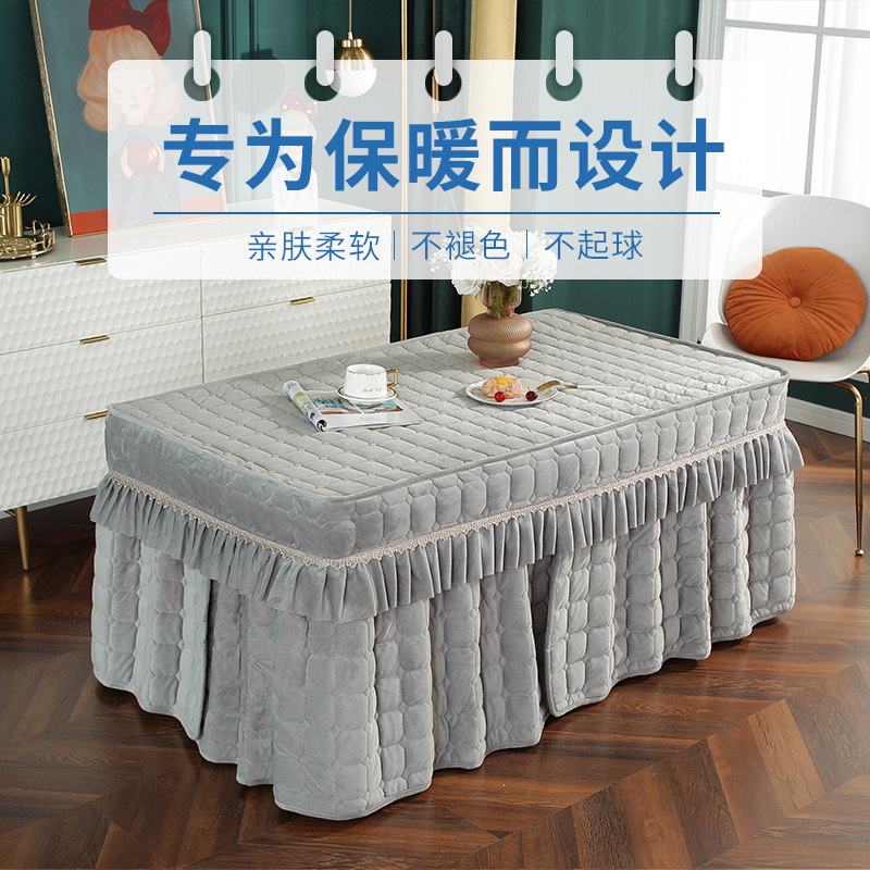 加厚烤火桌子罩长方形取暖茶几桌烤火炉电炉罩布电烤炉烤火罩