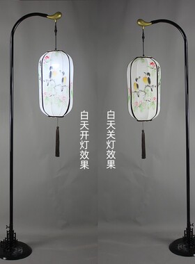 新款婚礼路引宫灯舞台布置婚庆道具迎宾装饰金钩手绘灯