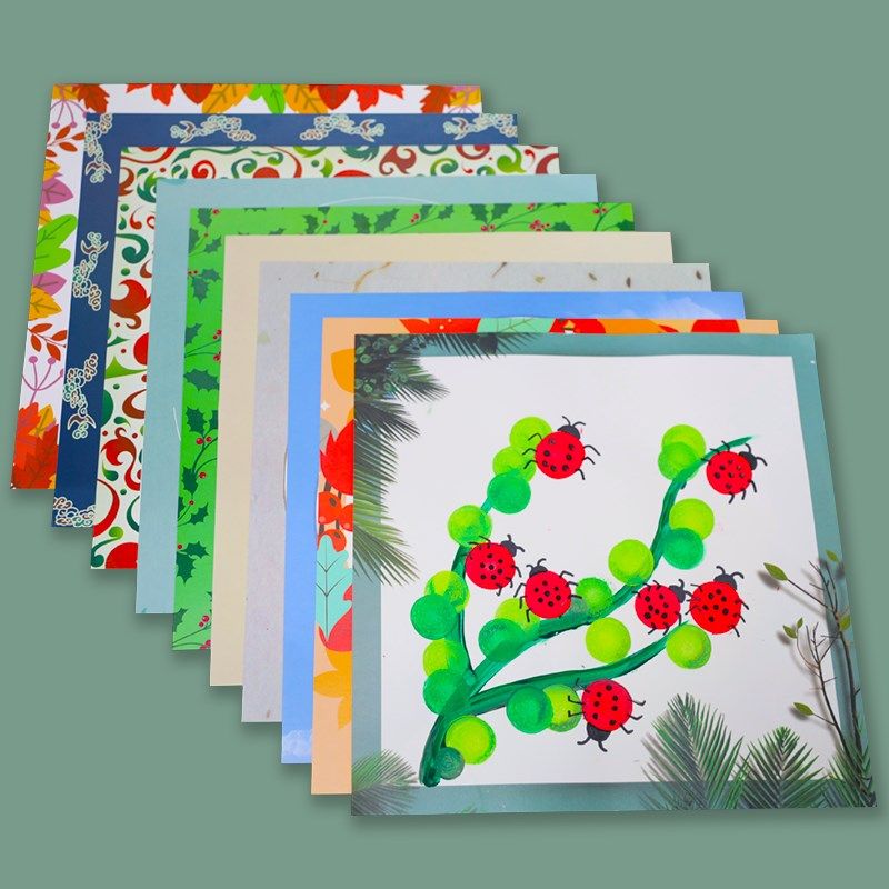 卡纸彩色手工幼儿园 童创意美术涂鸦制作材丙烯水彩颜料