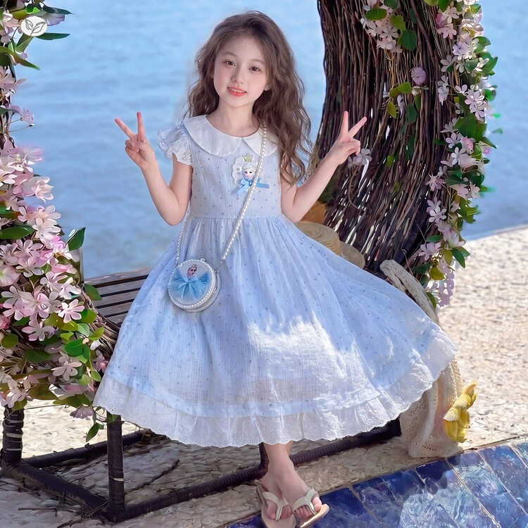 公主裙女童夏装2026新款洋气时髦韩版网红连衣裙女孩夏季好看裙子